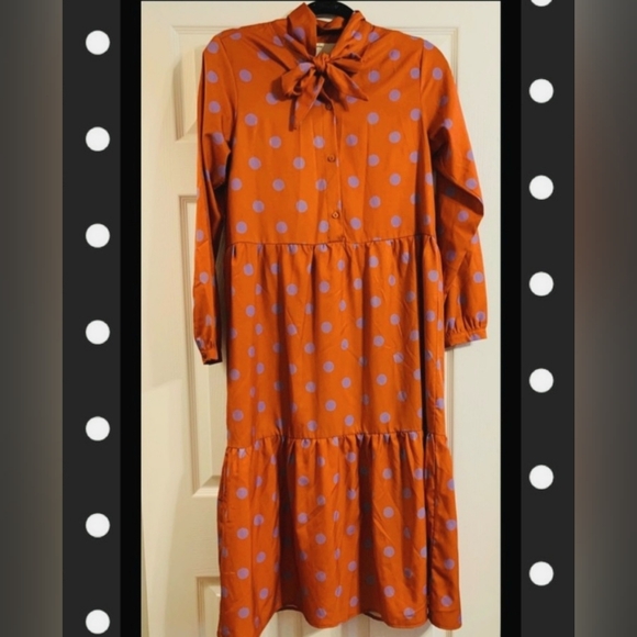 🍂 Pretty Fall Dress.  Size 10 - Picture 1 of 6